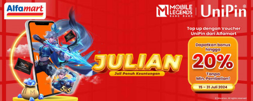 Juli Penuh Keuntungan – Top Up MLBB Pakai Voucher UniPin dari Alfamart Bonus Hingga 20% UniPin Credits Tanpa Minimum Pembelian!